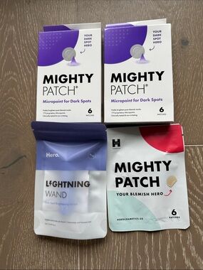 Hero Mighty Patch mixed lot dark spot x 2, blemish, lightning wand serum